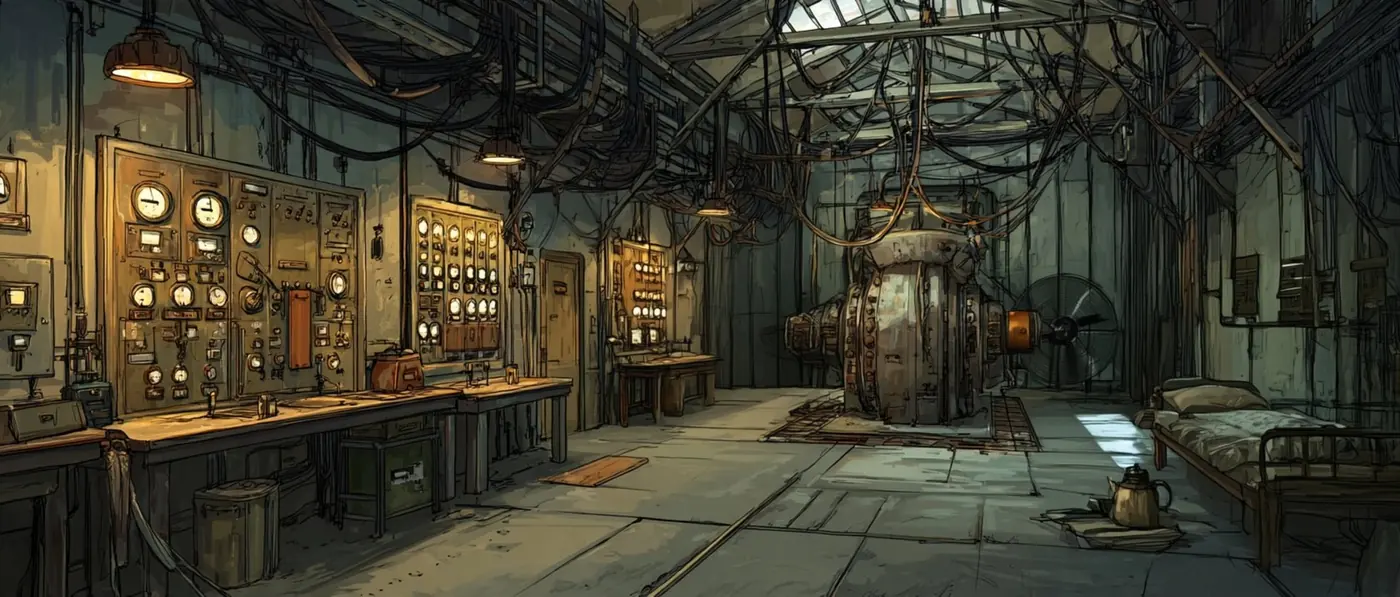 The Generator room, gauges and cables